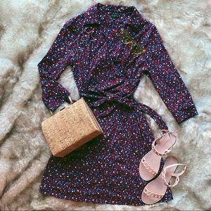 Fourth of July Red White and Blue Wrap Dress